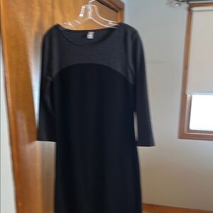 Black and gray cotton dress
